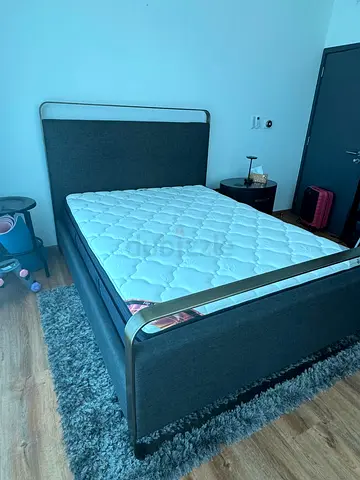 Crate Barrel Queen Bed + Mattress