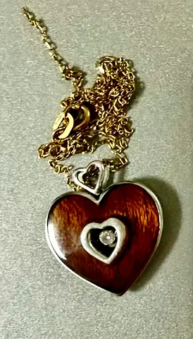 Diamond Heart Pendant — White Gold, IGI Certified