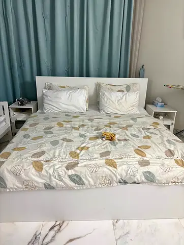 IKEA MALM King Size Bed + 2 Storage Drawers + Mattress