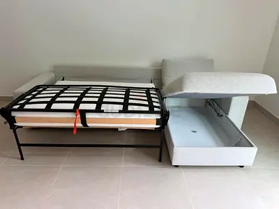 Wide armrests sofa bed