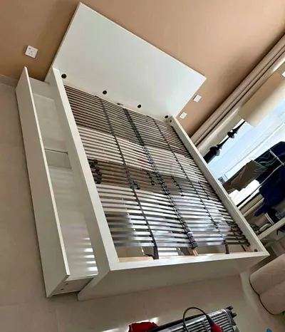 Ikea King size 180×200 bed with mattress Two storage drawers available in perfect condition