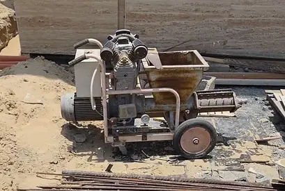 Used Concrete Pump / Plastering Mortar
Machine - Portable on Wheels