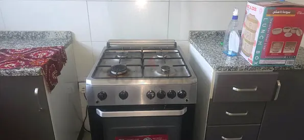 Beko freestanding stainless steel electric oven and hob - good working condition