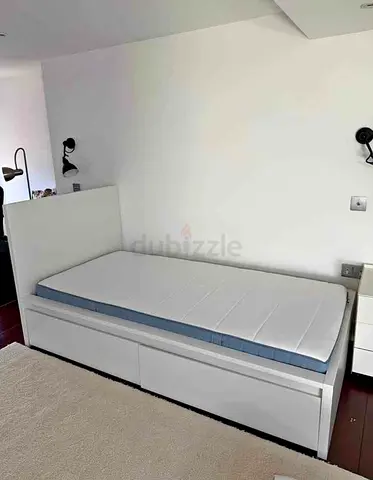 IKEA malam bed with mattress 90x200cm