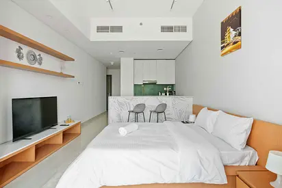 45000 yearly Fully furnished studio with balcony near to kfc