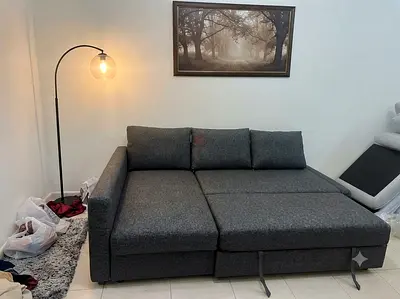 Easy Bed Opening System: The sofa can be opened easily whenever additional sleeping space is needed.