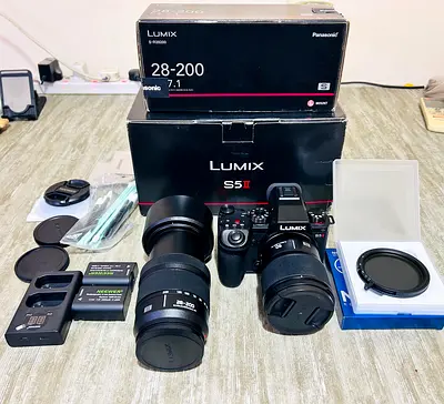 Panasonic Lumix S5 II + 28-200mm 50mm Lenses + Accessories Kit
