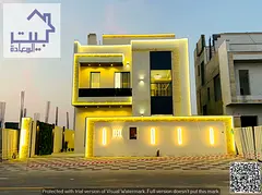 Modern villa, including water, electricity, and registration fees (two floors and a roof), at a good