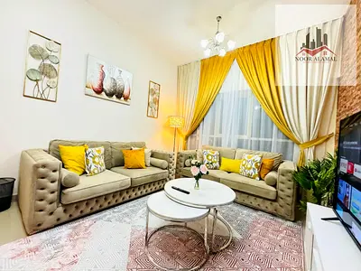 دبي الجيفي سي-متاح غرفة وصالة ومبطبخ وحمامين