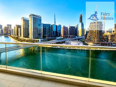 إطلالة على القناة والمارينا | شقة بغرفة نوم واحدة | شرفة | Mayfair Residency