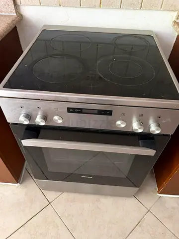 Siemens freestanding electric cooker with ceramic hob - used, working