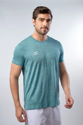 Lightweight Mens Short Sleeve Athletic T-Shirt - Green