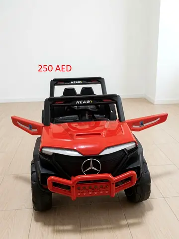 DUAL BATTERY ELECTRIC RIDE ON JEEP WITH SOUND SYSTEM (250 aed)