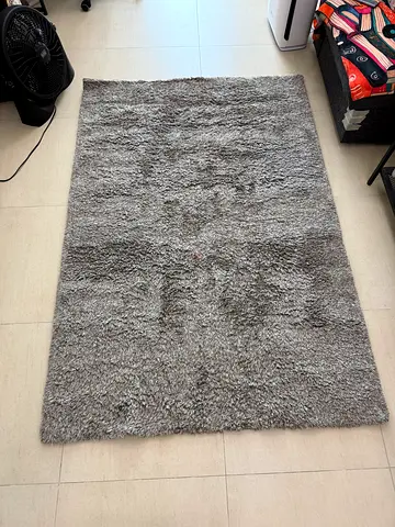 Ikea Soft Grey Rug - 195x132 cm, Good Condition