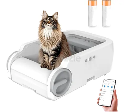 Open top automatic cat litter box