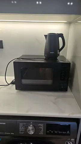 Black microwave oven - used, good condition