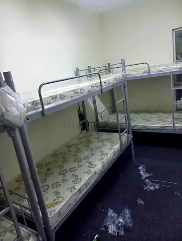 Metal Bunk Bed Set with Mattresses - 2 x Double Bunks