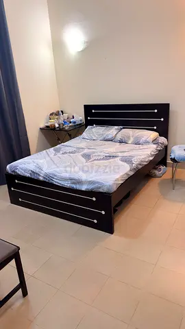 Bed with mattress