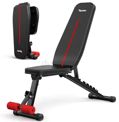 Adjustable Multi-Position Weight Bench with Leg Holders - Foldable