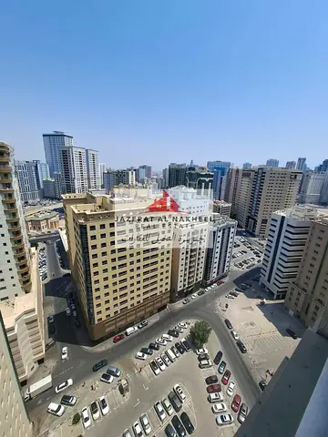 For rent: a 2-bedroom apartment with a living room in Al Majaz 2, Al Qasba, with open and side view