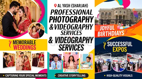Al Yash, Sharjah Photographer Videographer | Professional Business Commercial Shoots.