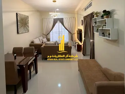 شقة غرفة وصالة مفروشة | للايجار الشهري | عجمان - الجرف 2 | شامل الفواتير و الإنترنت - بادر بالحجز✅ الشقة مفروشة بالكامل فرش فاخر