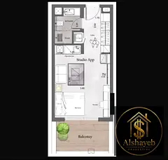 Furnished Studio | Saray Prime Residence | Balcony &amp; Pool Access