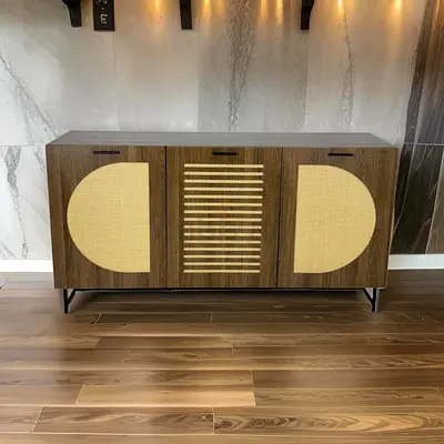 Mid-century Modern Wooden Sideboard / Credenza - 3 Door