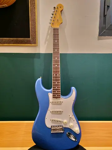 Fender Limited Edition Roasted 65 Stratocaster DLX Electric Guitar - Aged Lake Placid Blue, Closet