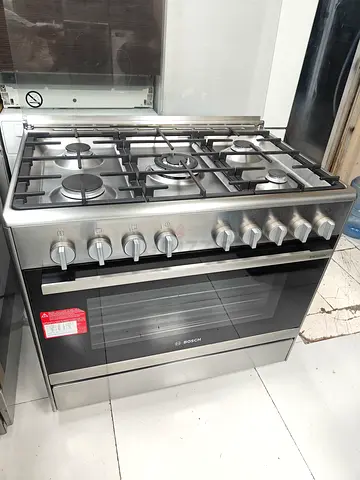 Bosch 5-Burner Gas Cooker 90/60cm  with Oven – Stainless Steel