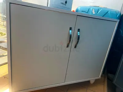 White Two-Door Storage Cabinet / Cupboard - Good Condition