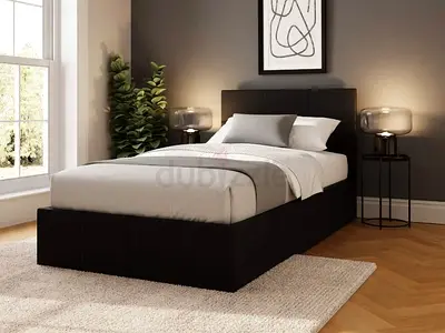 Black velvet twin hydraulic storage bed frame