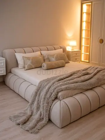 Stylish cozy 200*200 super king size linen Bed