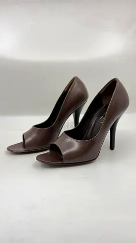 Gucci Brown Peep Toe Pumps Size 36.5