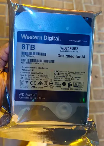 Western Digital 8TB Internal HDD (Sealed Anti-Static Bag) Surveillance for CCTV SURVEILLANCE