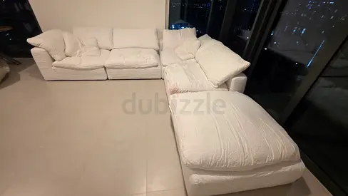 Marina Home lucious cloud feather 🪶 filled modular sofa with footstool