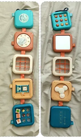 Hanging Activity Toy for Stroller/Crib - Interactive Sensory Panels