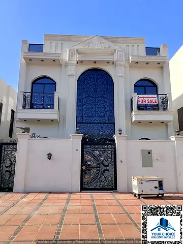 Luxury villa for sale in Al Helio 2 – Ajman, featuring a modern design and high-end finishes, strategically located near Sheikh Mohammed Bin Zayed Roa
