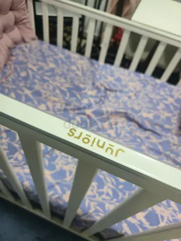 Baby Cot + mattress + water proof lining + mattress cover Juniors