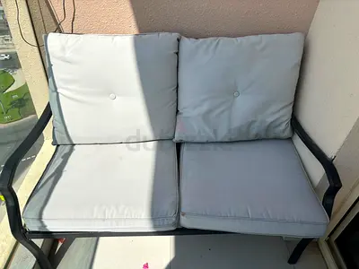 Balcony sofa set- 3 sofa sets with Glass Top Coffee Table