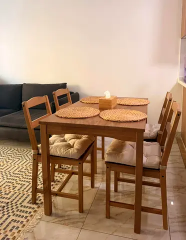 Solid Wood IKEA Dining Table with 4 Chairs - Excellent Condition