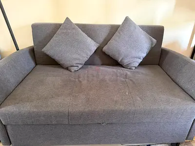 Gray Modern 2-Seater Sofa Bed in Good Condition - original price 1700 / reduced price 800