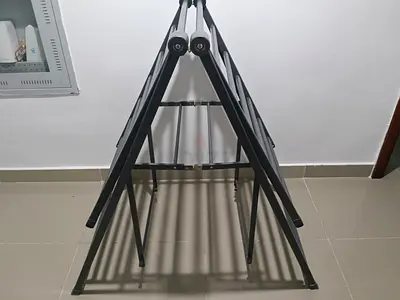 Foldable Clothes Drying Rack - Black, Lightweight. Heavy Duty Rods