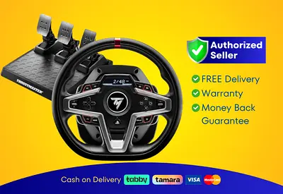 Thrust Master PlayStation Force Feedback Racing Wheel and Pedal Set | Brand New | Warranty | FREE