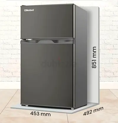 Double Door Refrigerator 120L Gross / 85L Net Defrost Fridge with Mechanical Temperature Control