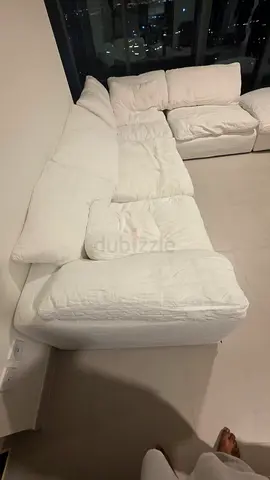 Marina Home lucious cloud feather 🪶 filled modular sofa with footstool