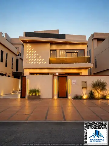 Luxury villa for sale in Al Helio 2 – Ajman, featuring a modern design and high-end finishes, strategically located near Sheikh Mohammed Bin Zayed Roa