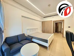 Fully furnished studio with luxury amenities/ spacious layout/ discounted price 45k / prime location