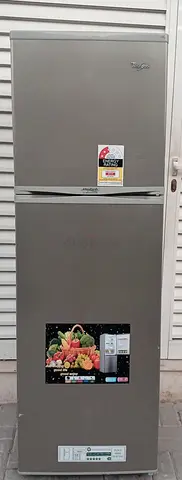 Whirlpool 2-Door Silver Refrigerator - Good Condition 255 liters