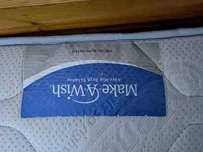 Used Make-A-Wish single mattress in good condition 120cm × 200cm